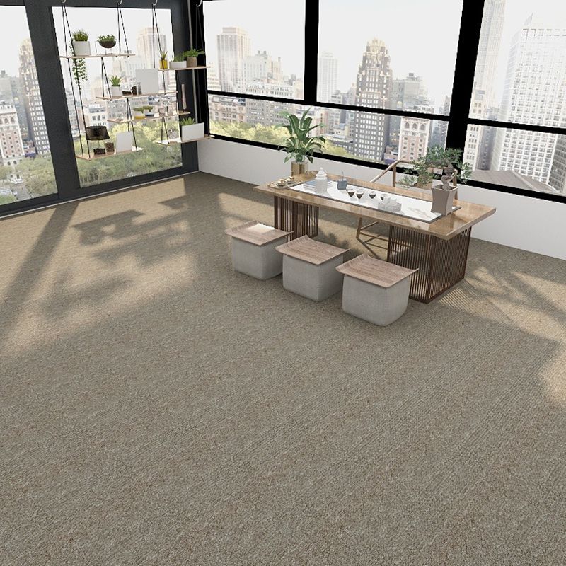 Carpet Tile Fade Resistant Non-Skid Solid Color Self-Stick Carpet Tiles Dining Room