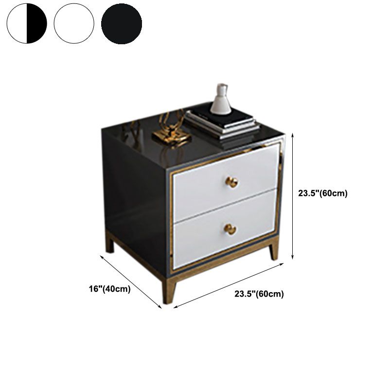 Bedroom Glam Wooden Storage Chest Vertical Chest with Drawers