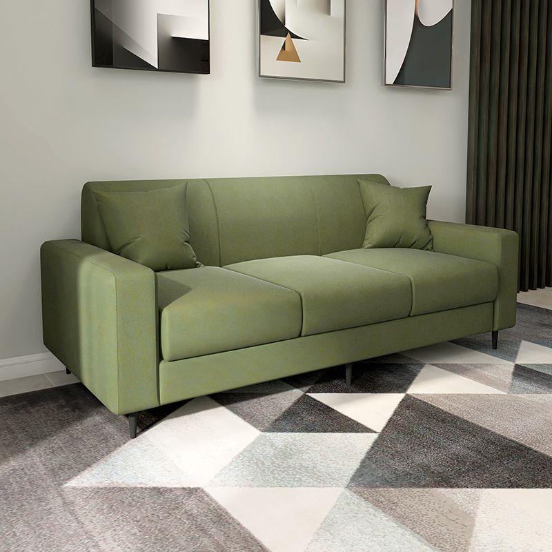 Contemporary Cotton Blend Standard Cushions Square Arm Settee Bench