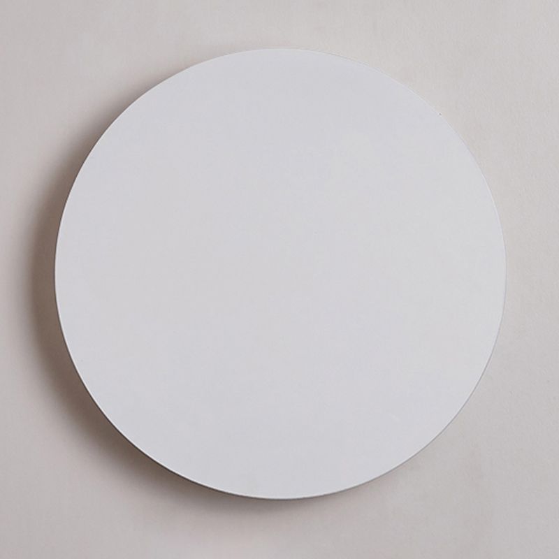 Round Shape Metal Wall Light Modern Style 1 Light Wall Mounted Light Fixture
