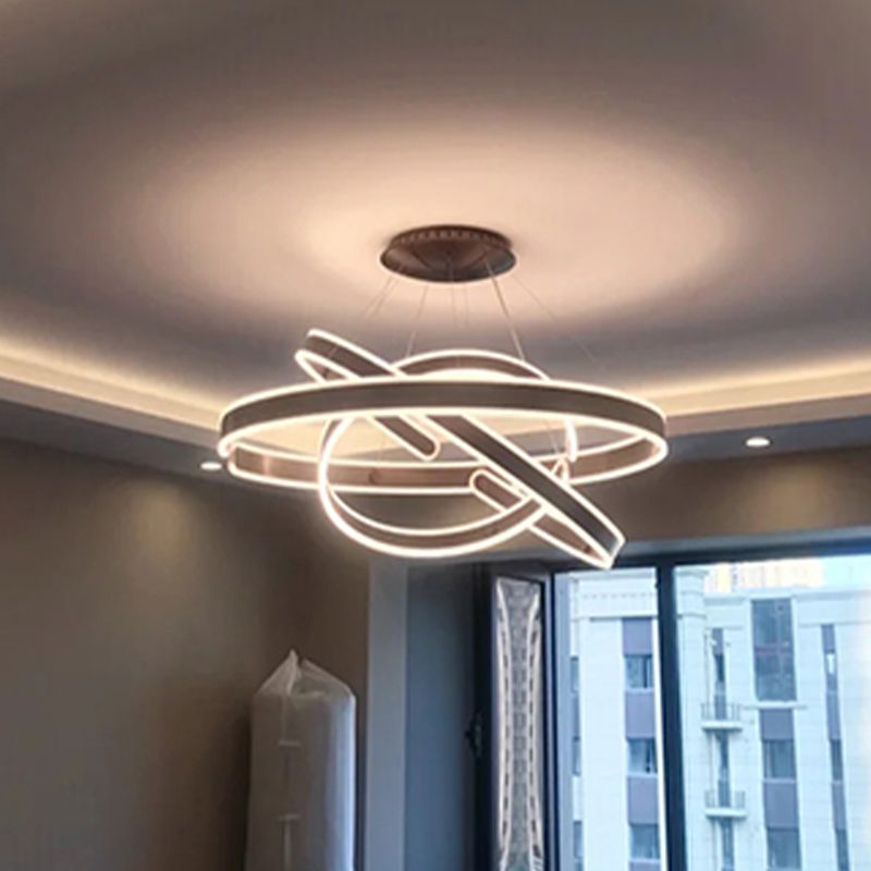 Simplicità creativa Luce a sospensione multistrato per caffetteria da salotto