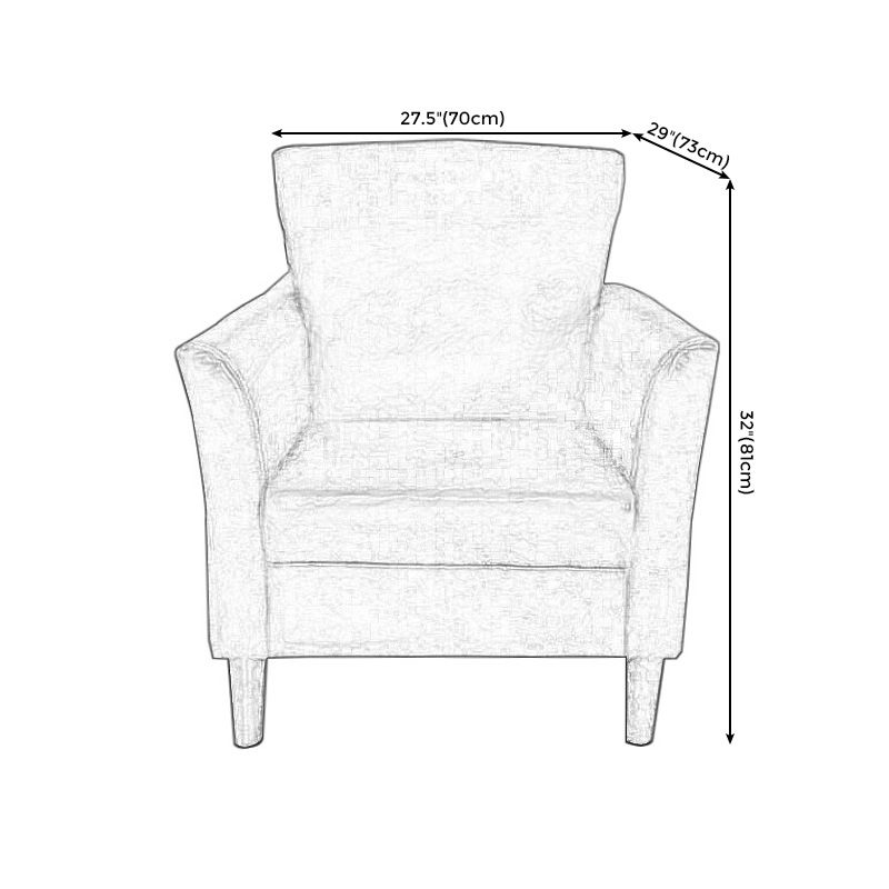 Bedroom Arms Included Basic Four Leg Track Arms Fixed Back Arm Chair