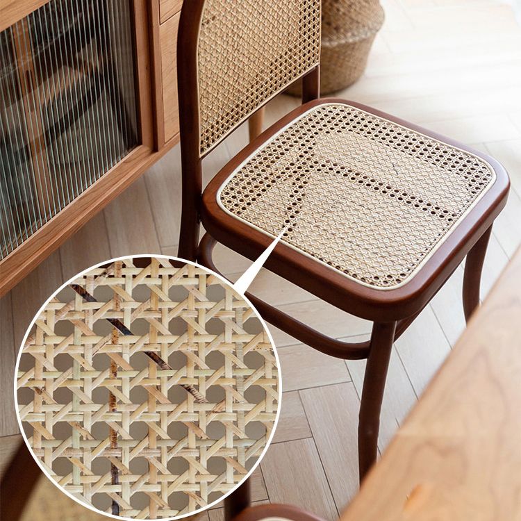 Silla sin brazos de comedor de madera tradicional, silla lateral de comedor con respaldo abierto para uso en restaurantes