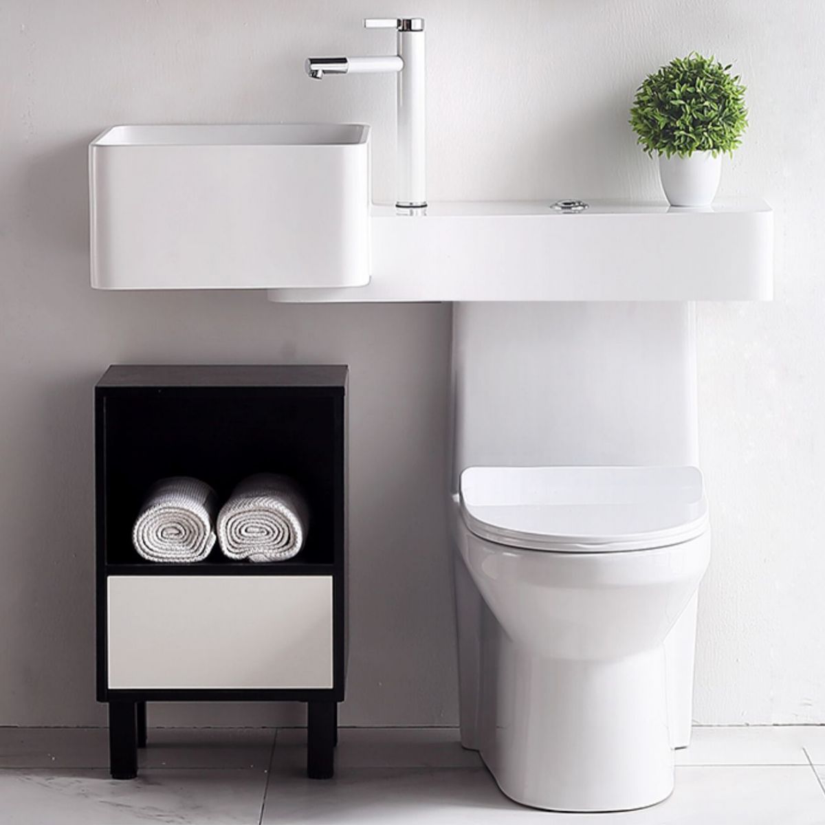 Contemporary Flush Toilet Floor Mount One-Piece Toilet Toilet Bowl