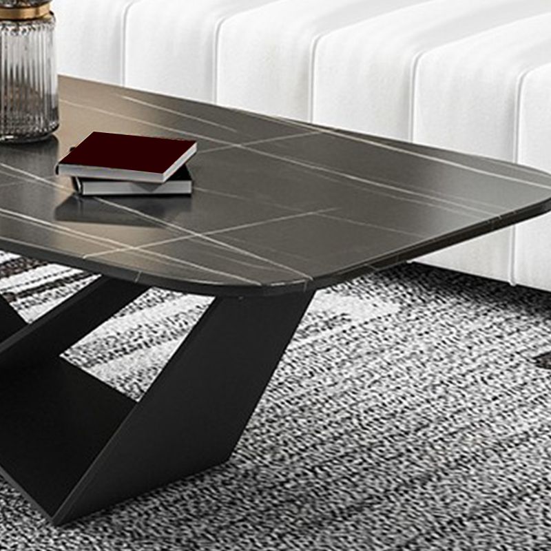 Slate Top Coffee or End Table Abstract Coffee Table, 17.71" High