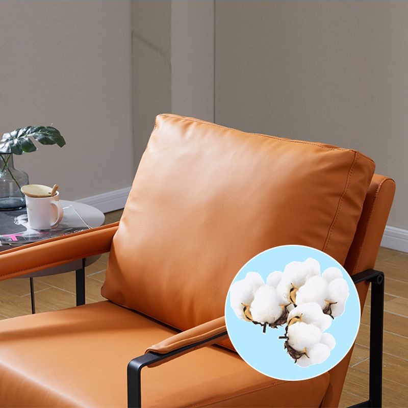 Arms Included Arm Chair Metal Frame Chair with Pillow Back for Living Room, 28.34" Wide