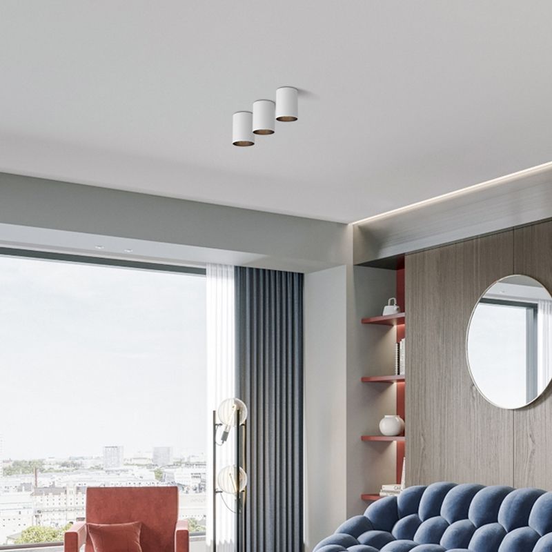 Cylinder Ceiling Light Fixture Contemporary LED Flush Mount for Corridor