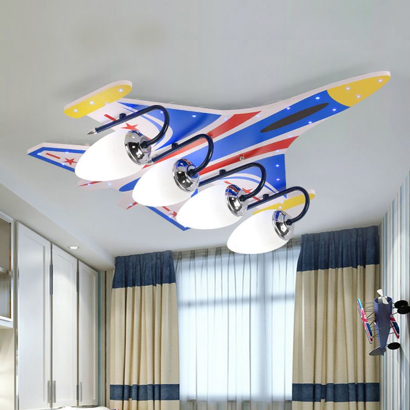 Plane Acrylique Façonné Cébullition Légère Lumière LED bleue Flush Fixation de l'éclairage