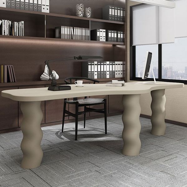 Free Form Meeting Table Home Office Solid Wood Industrial Writing Desk