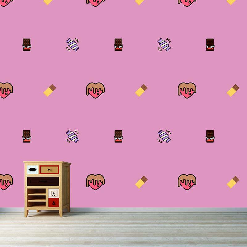 Illustration Mural Wallpaper Food Pattern Environment Friendly Sitting Room Wall Mural