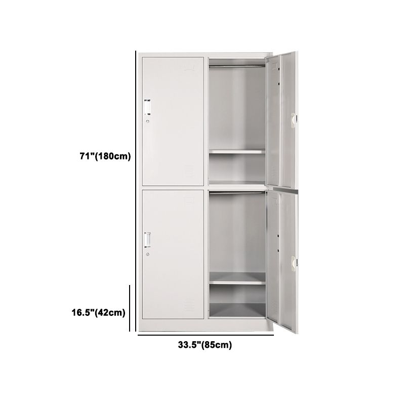 Metal Contemporary Cabinet for Bathroom White Steel Storage Cabinet