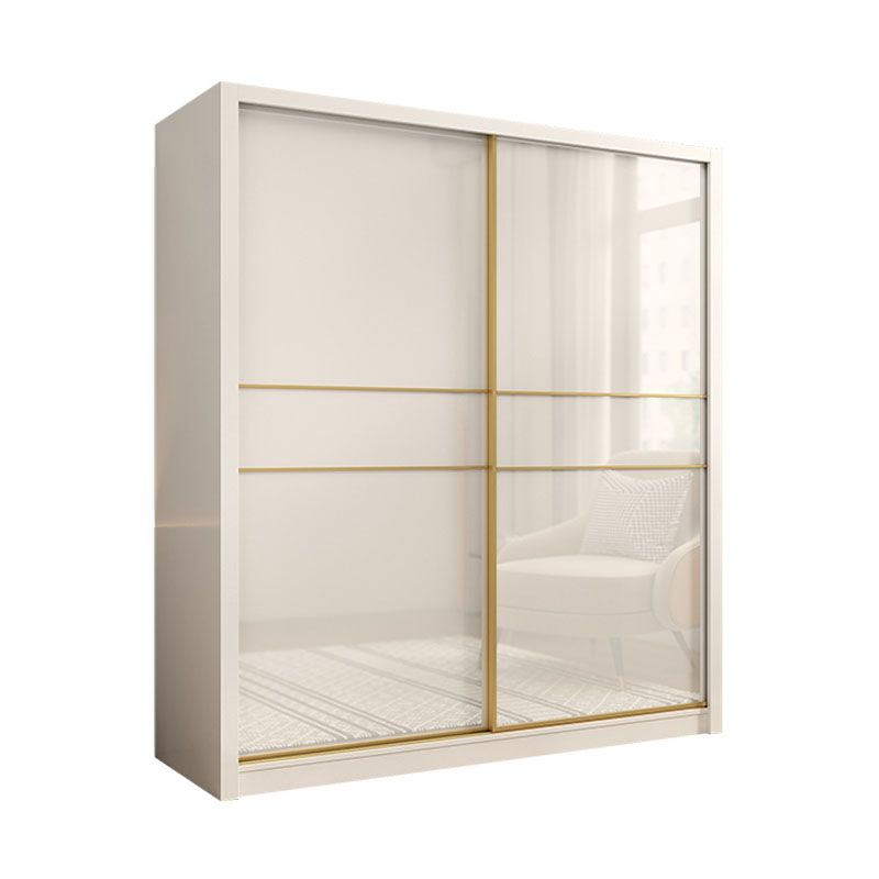 Contemporary Glossy White Storage Cabinet Manufactured Wood Cabinet for Home