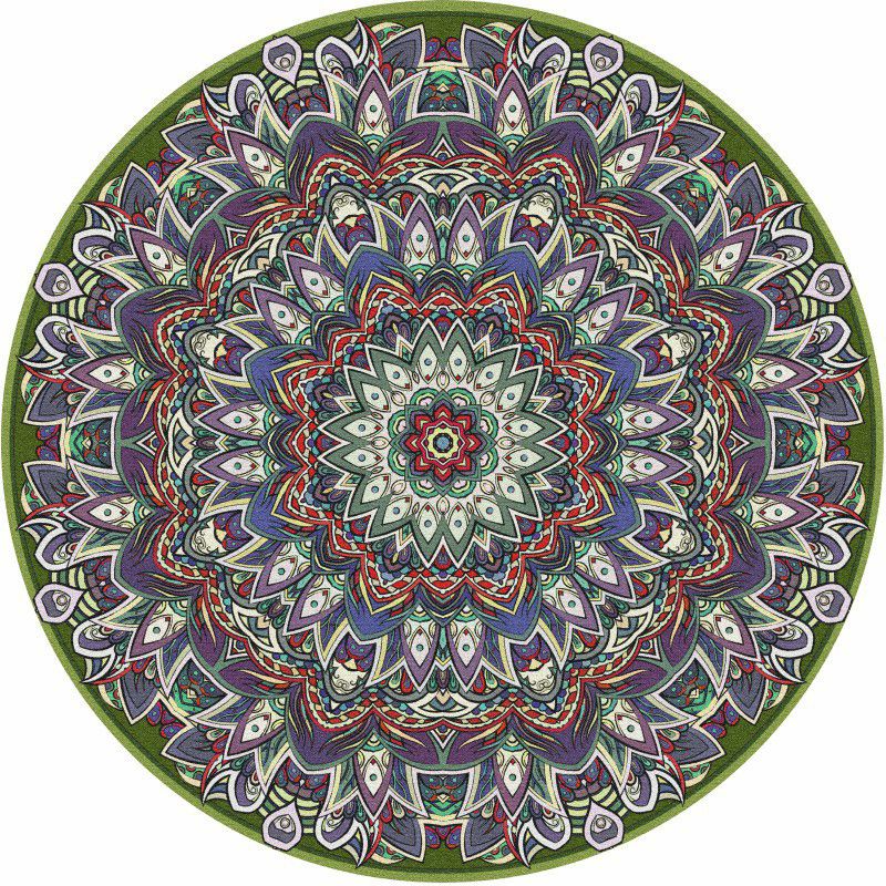 Tapis traditionnel Glam de couleur foncée