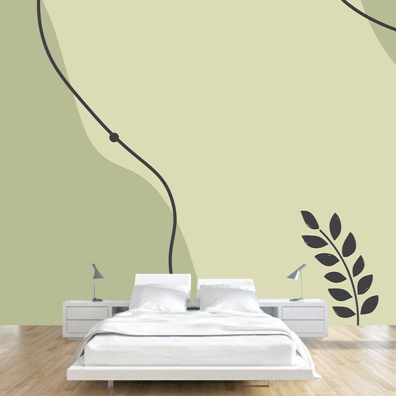 Eco-friendly Minimalism Illustration Wall Mural Wallpaper Sitting Room Wall Mural