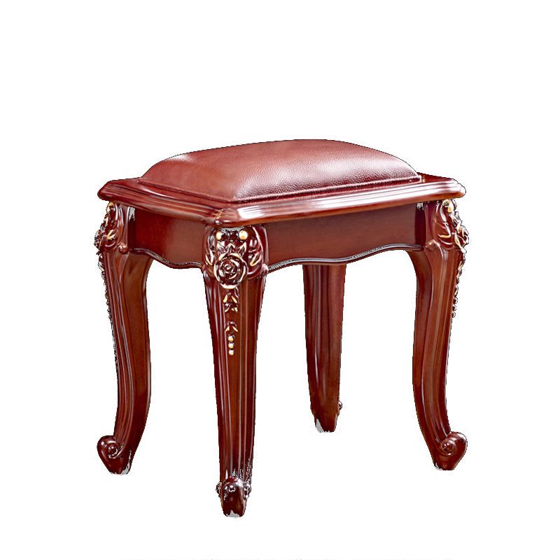 Brown Oak Vanity Set 64.96" High Vanity with Drawer and Mirror