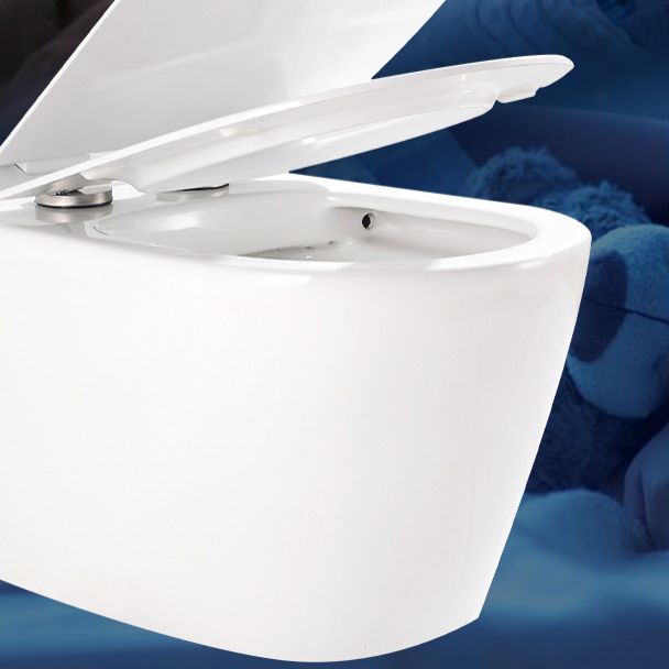Modern Wall Mount Toilet All-In-One Porcelain Single Flush Toilet Bowl
