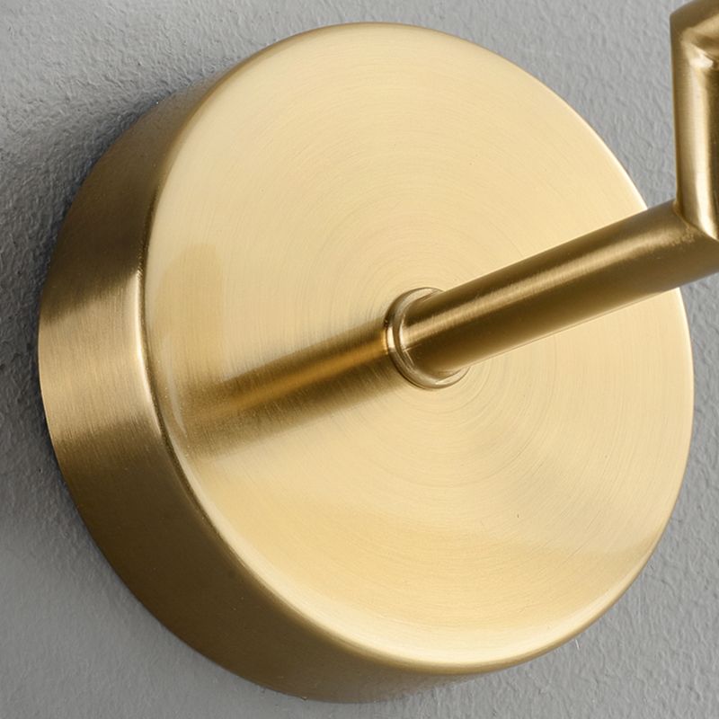 Lineare Wandleuchtenbeleuchtung modernes Metall 1 Leichtes Leuchten in Gold für Badezimmer