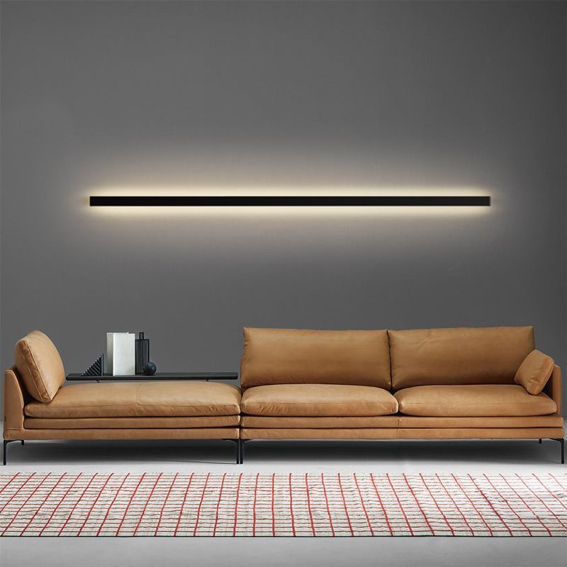 Luz de pared de forma lineal de metal Modern 1 Luz de la pared de luz montada en la pared