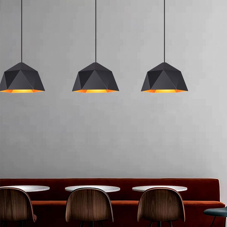 Geometric Ceiling Pendant Lamp Modern Style Metal Pendant Light Fixture for Restaurant