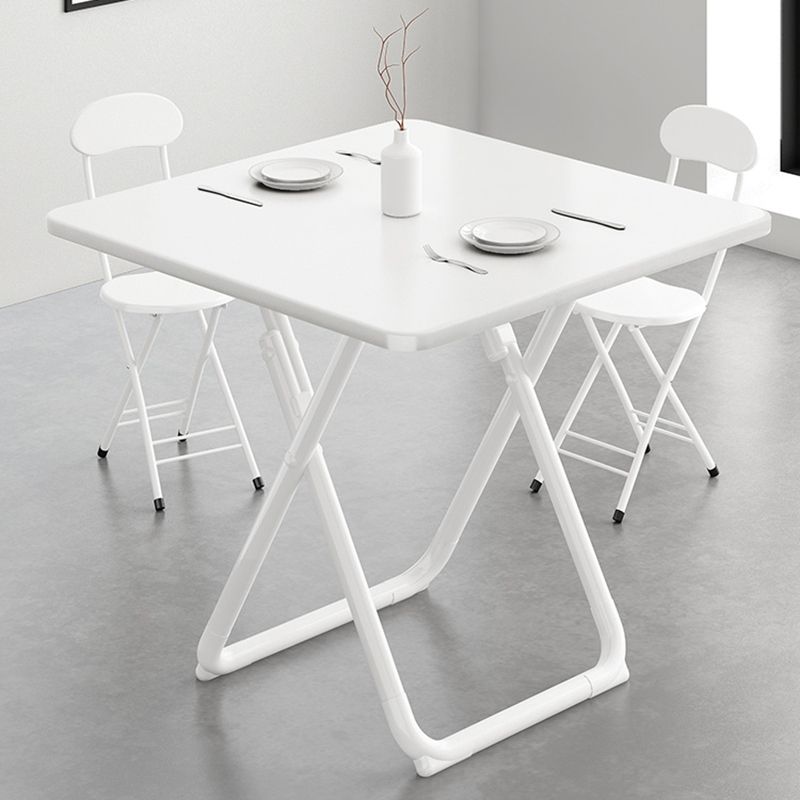 Modern Foldable DiningRoomTableSet with Double Pedestal Base Kitchen Dining Furniture