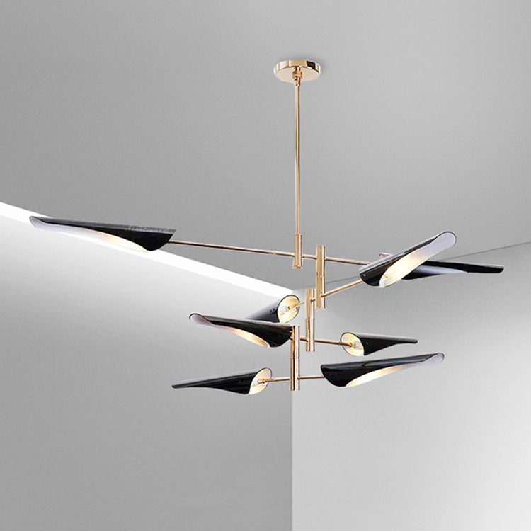 Modern Style Metal Chandelier Light Plane Shade Pendant Light for Living Room