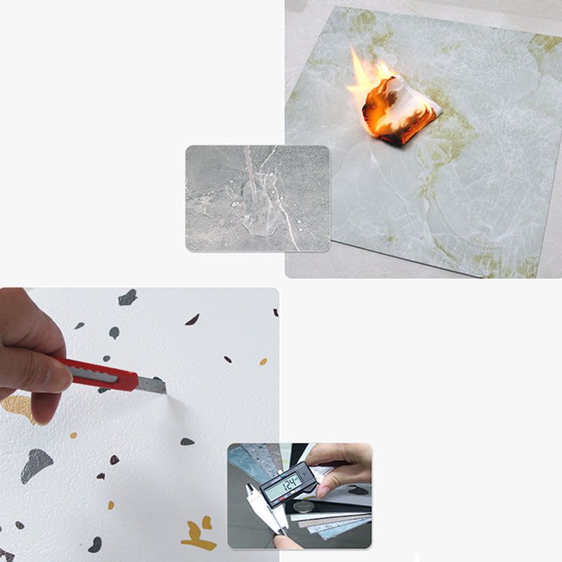Peel & Stick Vinyl Flooring Smooth Marble Look Vinyl Flooring with Waterproof