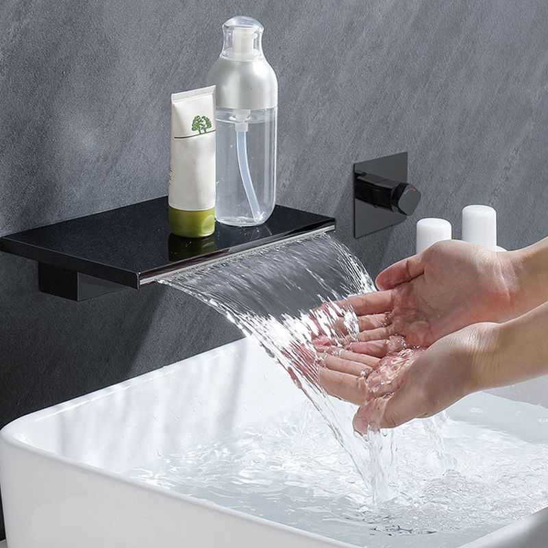 Modern Tub Faucet One Handle Copper Wall Mounted Bathtub Faucet