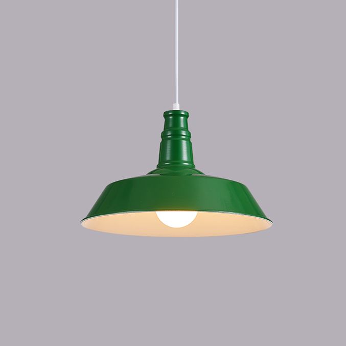 Lampada a sospensione a forma di fienile multicolore Metal industriale 1 ristorante Bulb Hanging Light