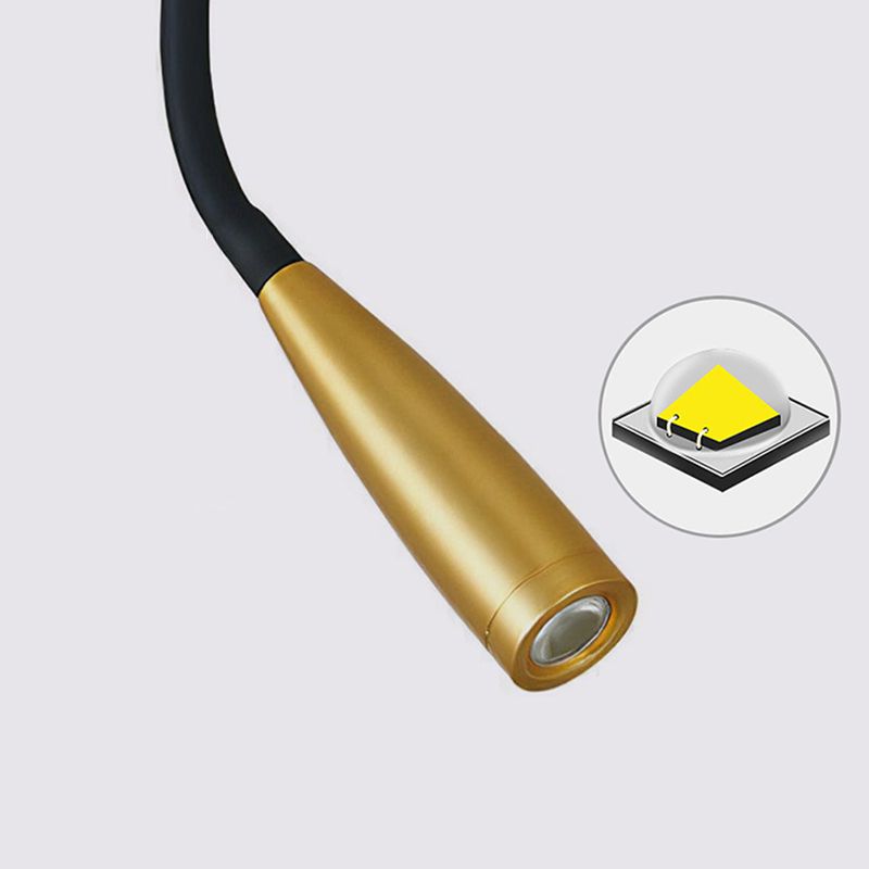 Modern Simple Metal Wall Light Cylinder Shape Adjustable LED Wall Lamp for Bedroom