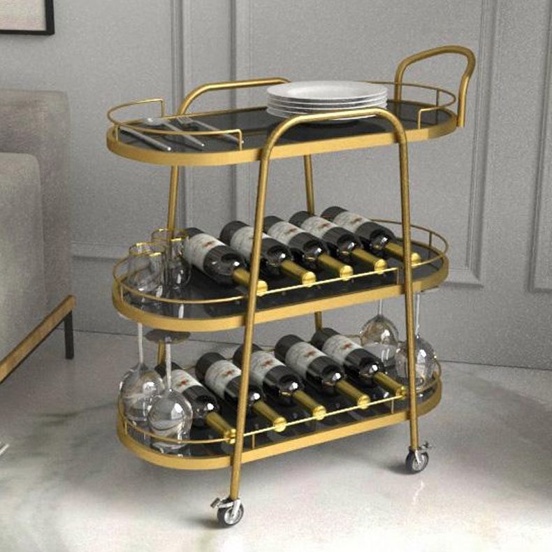 32.28" High Rolling Contemporary Prep Table Wooden Prep Table