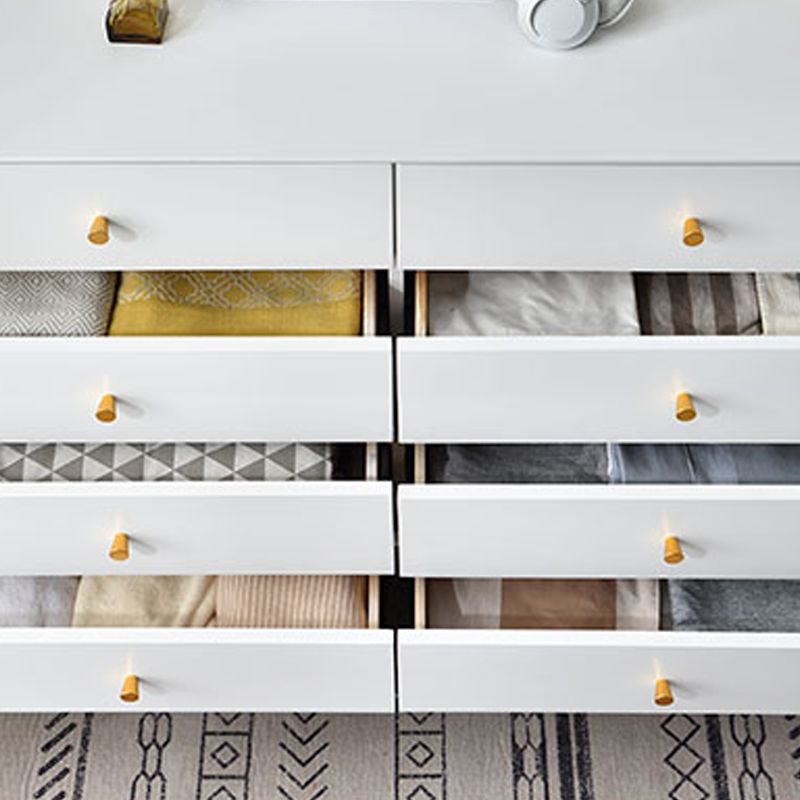 Classic Glam Solid Wood Storage Chest Bedroom Soft-Close Drawers Dresser