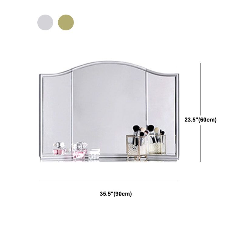 Solid Wood Vanity Dressing Table Set Contemporary Makeup Counter with Drawers