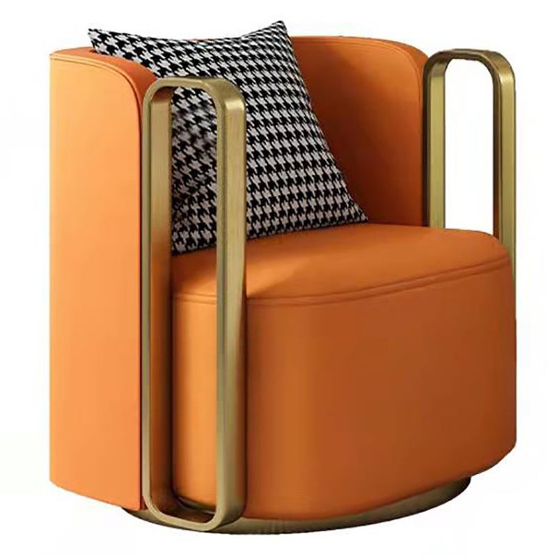 28.34" Wide Barrel Accent Chair Arms Included Barrel Chair for Living Room