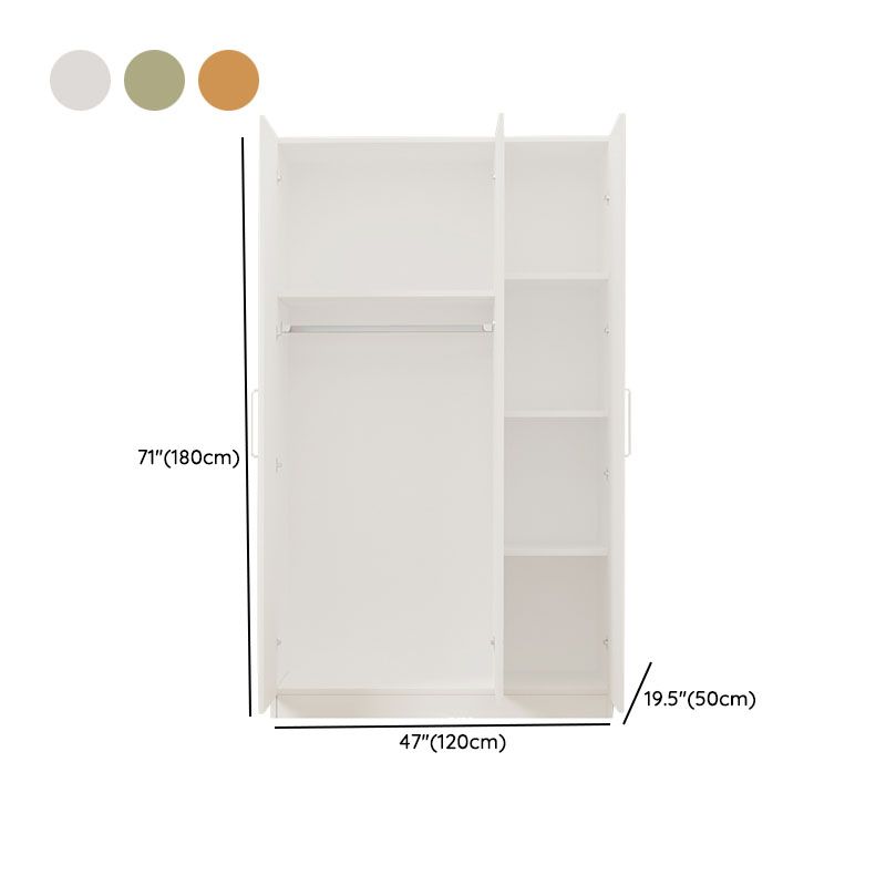Contemporary Style Wardrobe Armoire Wood Combination Armoire for Bedroom