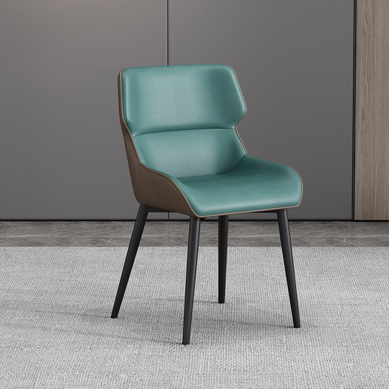 Modern Style Dining Chair Arm Dining Chair with Metal Legs for Kitchen
