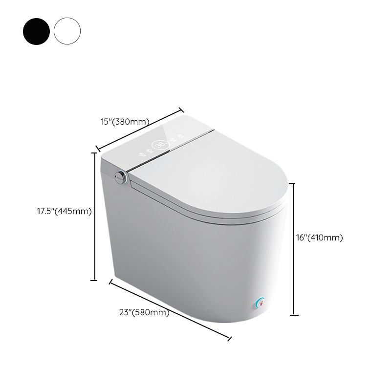 Contemporary Floor Mount Toilet Heated Seat Included Urine Toilet for Washroom