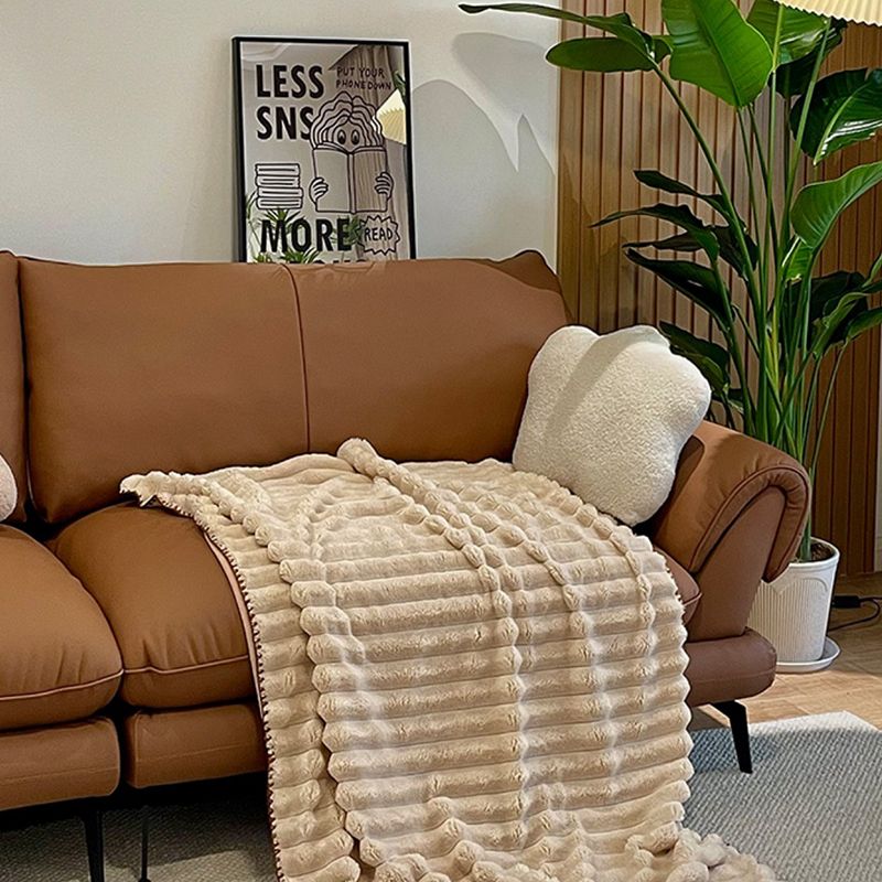 Brown Genuine Leather Sofa Loose Back Flared Arm Sofa with Pillows