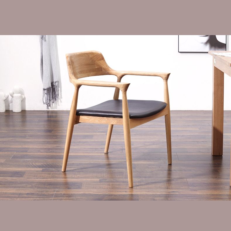 Chaise de salle à manger de style contemporain en bois massif ouvert à l'arrière pour restauration pour restaurant