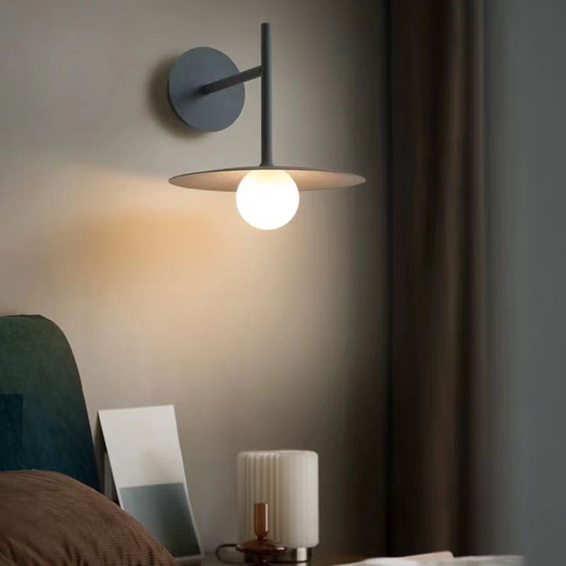 Industrial Style Metal Wall Mount Light Circle Shape Wall Lamp for Living Room