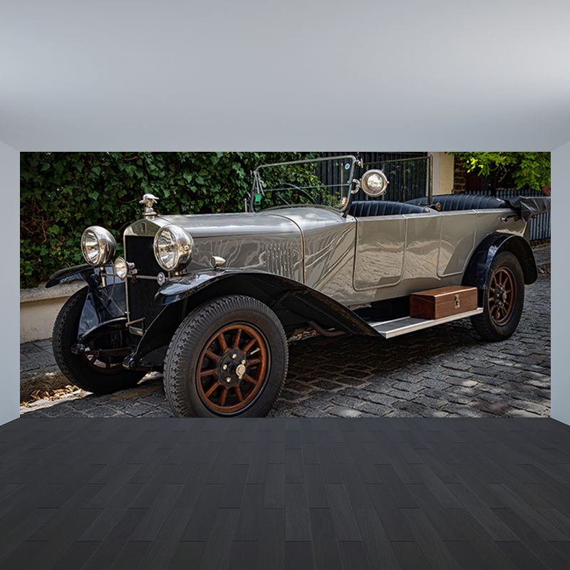 Carta da parati per auto d'epoca Carta da parati decorativa resistente alle macchie per la decorazione domestica