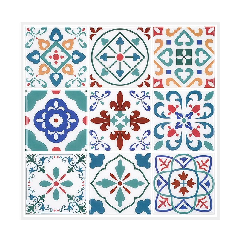 Wall Floor Tile Paste Wallpaper Floral Plaid Pattern Wallpaper Tile