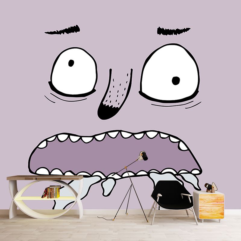 Cartoon Animals Stain Resistant Mural Washable Wallpaper Sitting Room Wall Mural