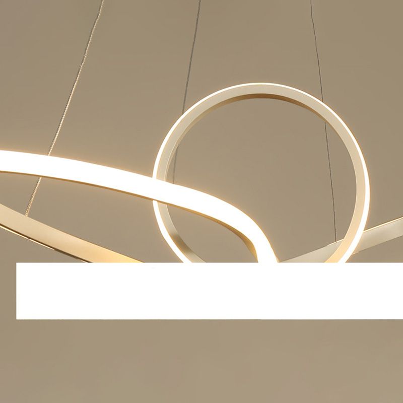 3 Farbe optional moderne Turn -Kronleuchter LED Hängende Leuchten für Wohnzimmer Schlafzimmer