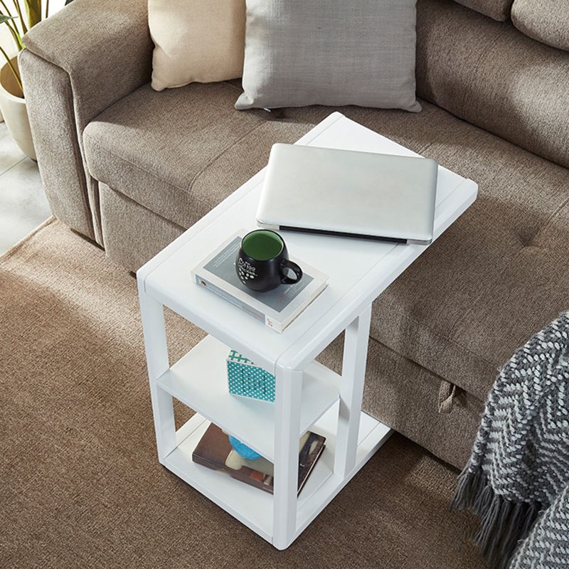 Modern Solid Wood End Table Rectangular Corner Table for Living Room
