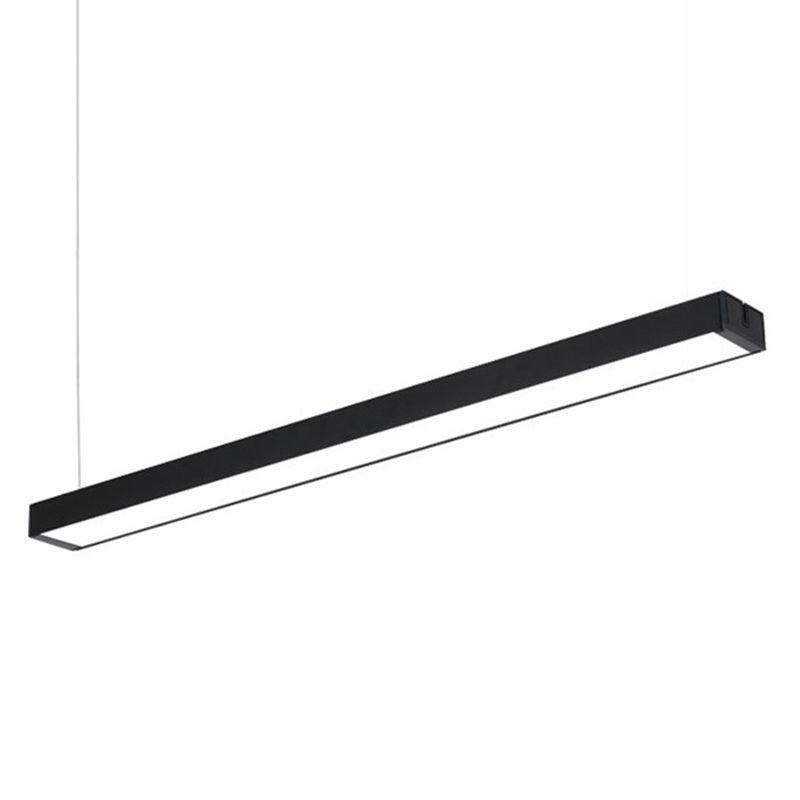 Rechthoek Acrylhangende lamp Minimalistische LED Black Down Lighting Pendant