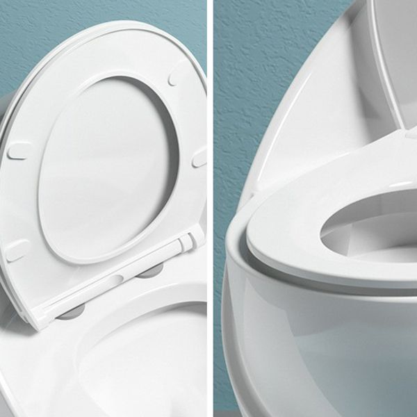 Modern Skirted Toilet Floor Mounted One Piece Flush Toilet with Toilet Seat