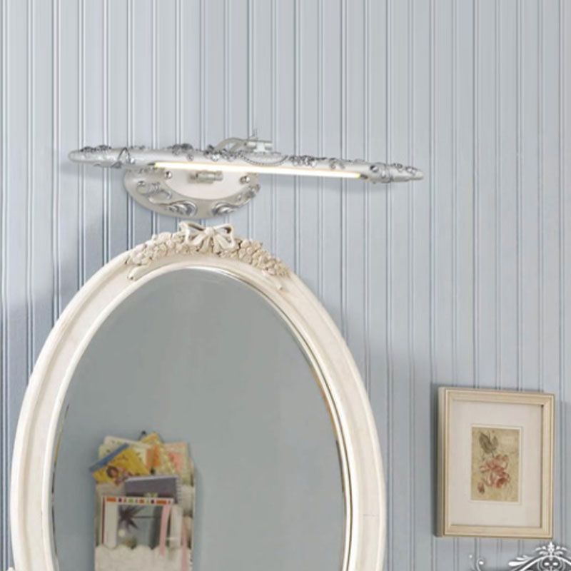 Traditional Carved Vanity Wall Light Adjustable Resin LED Sconce Light