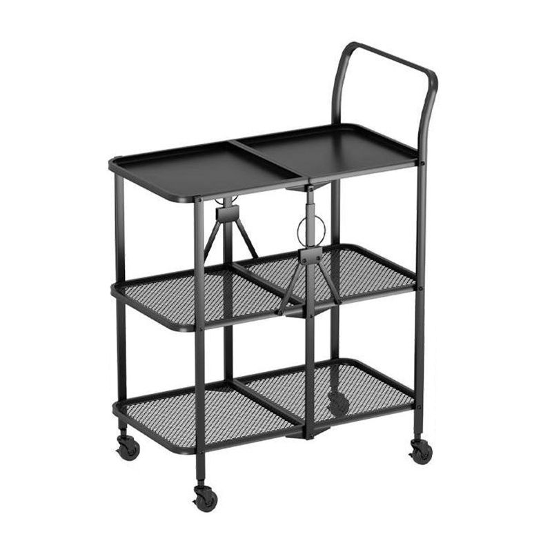 35.43" High Rolling Modern Prep Table Metal Prep Table for Dining Room