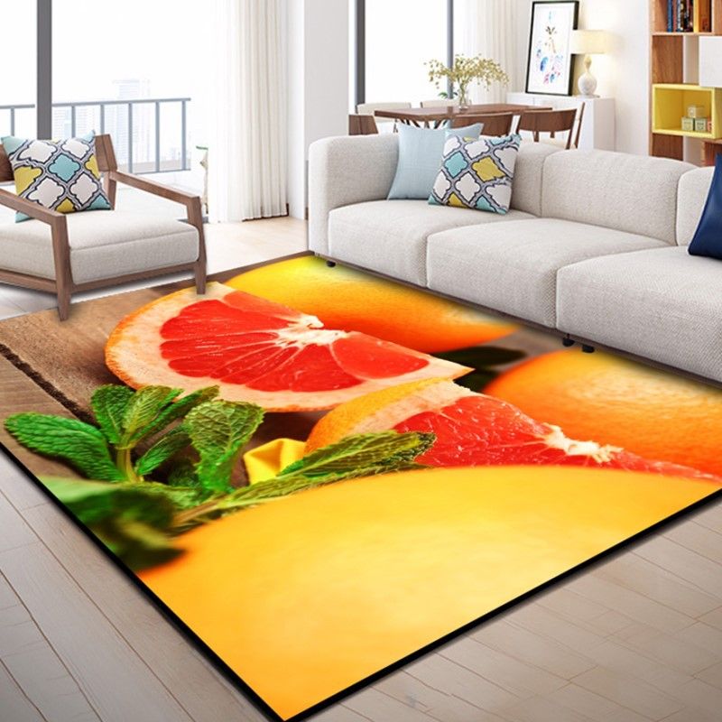 Natural Floral Pattern Indoor Rug Polyester Carpet Stain Resistant Area Carpet for Home Decoration
