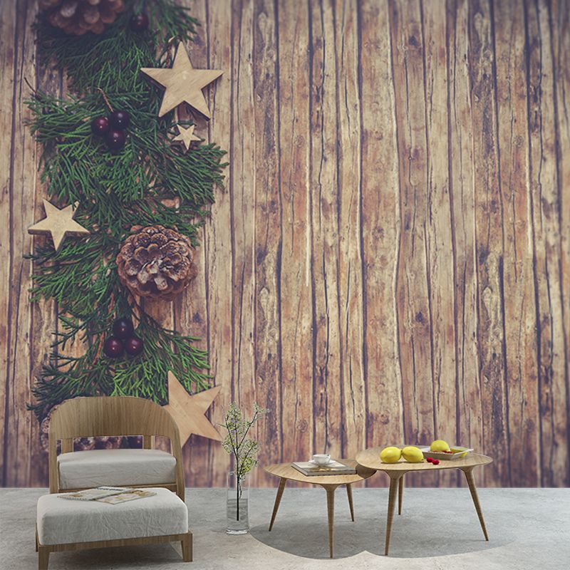 Grain Mildew Resistant Mural Wallpaper Sleeping Room Wall Mural